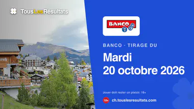 Résultats du Banco du mardi 20 octobre 2026 : les 20 numéros gagnants