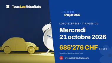 Loto Express du mercredi 21 octobre 2026 : les tirages de la journée