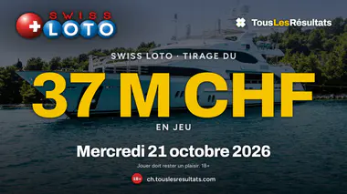 Swiss Loto : 37 millions de francs en jeu ce mercredi 21 octobre