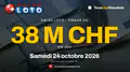 Swiss Loto : 38 millions de francs en jeu ce samedi 24 octobre