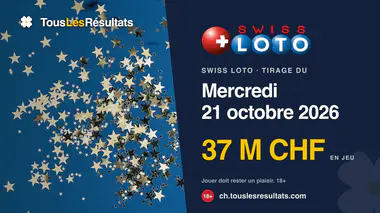 Résultats du Swiss Loto du mercredi 21 octobre 2026 : numéros gagnants et gains