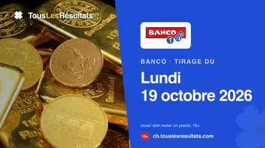 Résultats du Banco du lundi 19 octobre 2026 : les 20 numéros gagnants